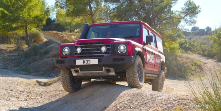 Ineos Grenadier on an off-road course
