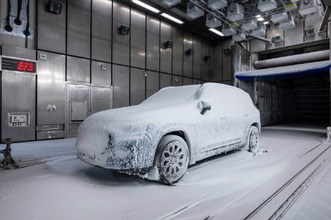 2026 Mercedes GLB under snow