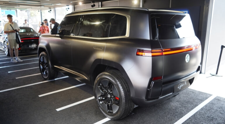 MG Cyber X goodwood rear angle