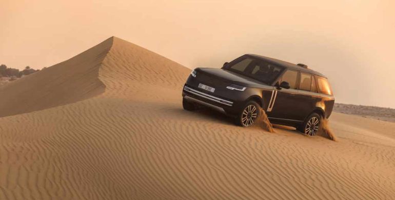 New Range Rover in the desert