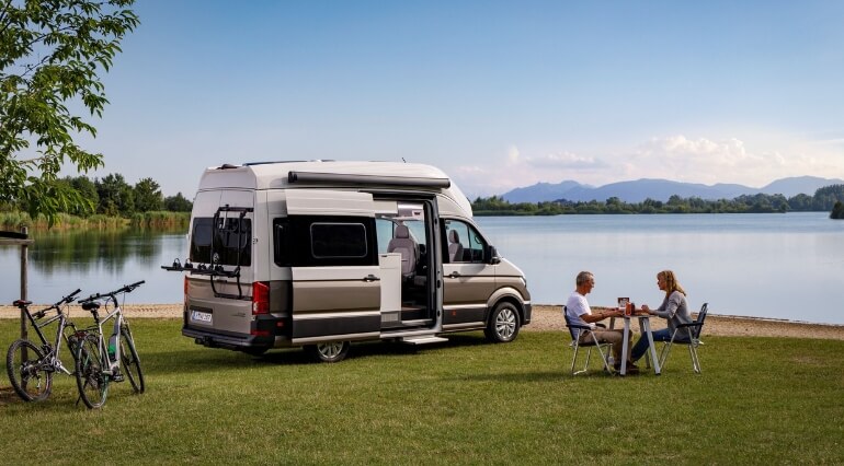 VW Grand california at lake