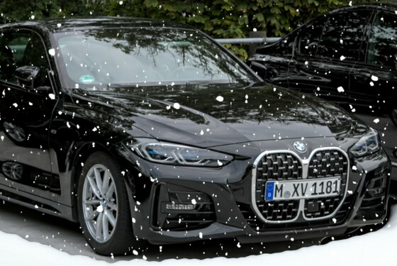 BMW i4 in the Snow