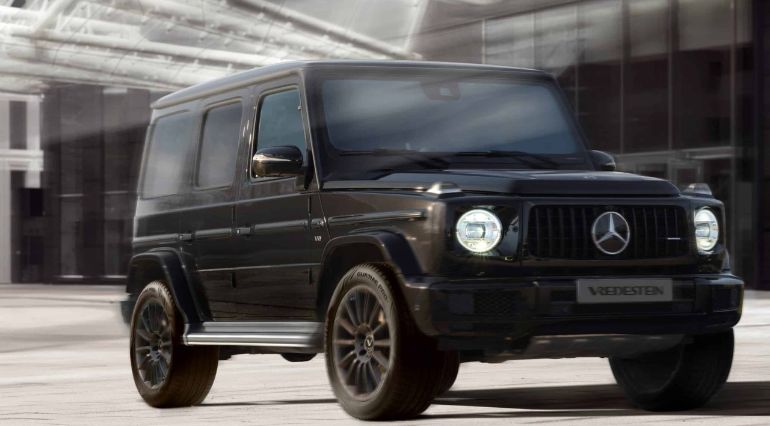 Black 4x4 vehicle with Vredestein tyres