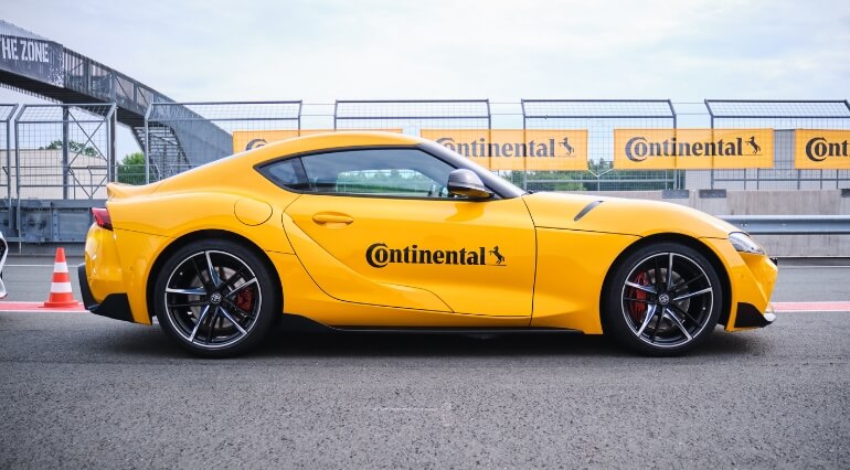 Continental branded car on SC7 tyres