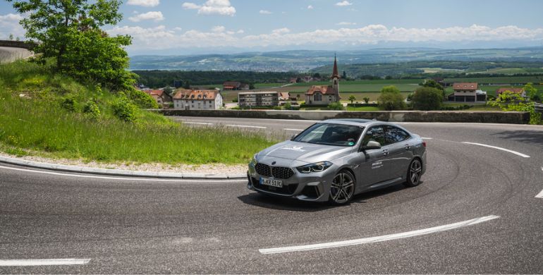 BMW M235i on Swiss country roads