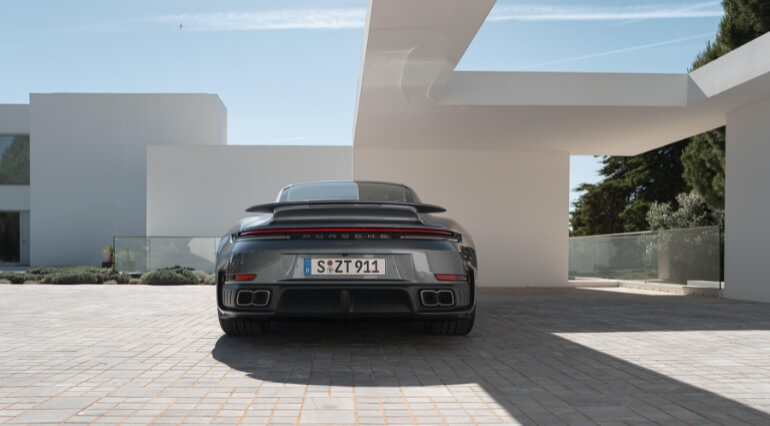 Porsche 911 Turbo S from rear