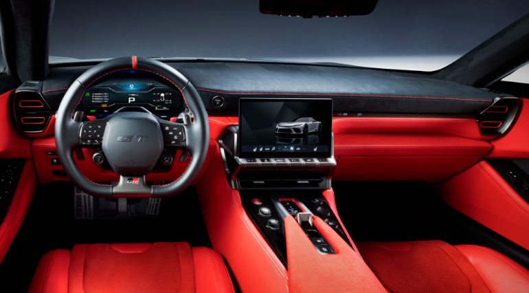Toyota GR GT interior in red
