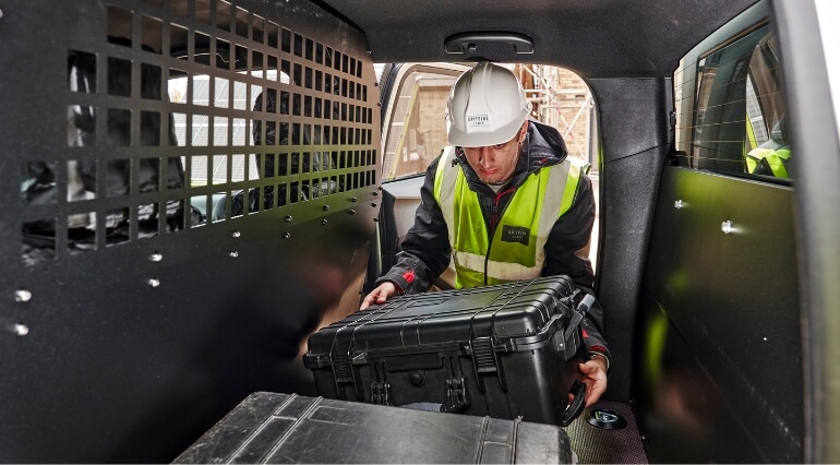 Isuzu D-Max rear cargo area being loaded