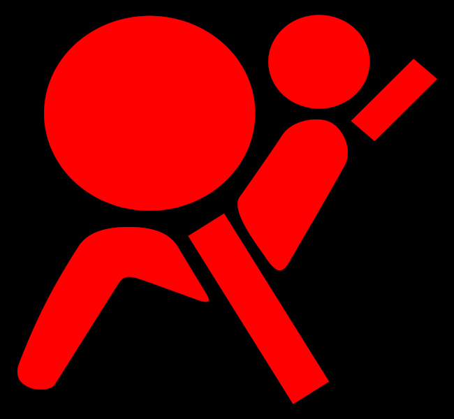 Airbag warning light dashboard symbol