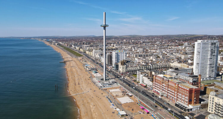 View of Brighton coast