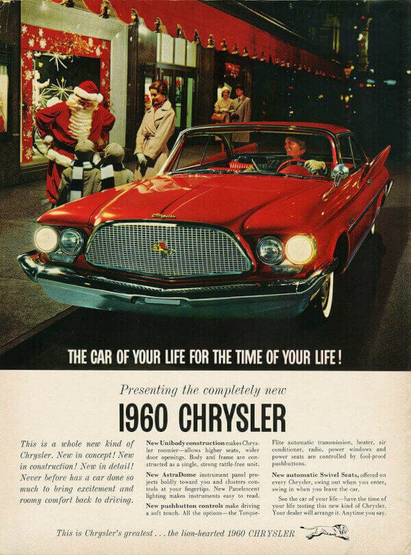 Chrysler 1960 car advert