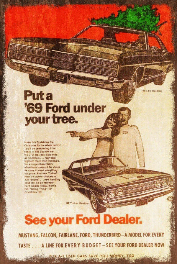 Ford 1969 car advert