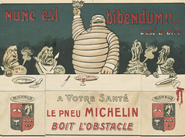 Original Michelin Man advertisement poster
