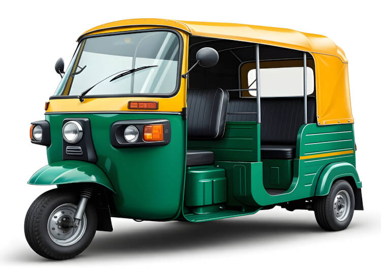 A three-wheeled vehicle