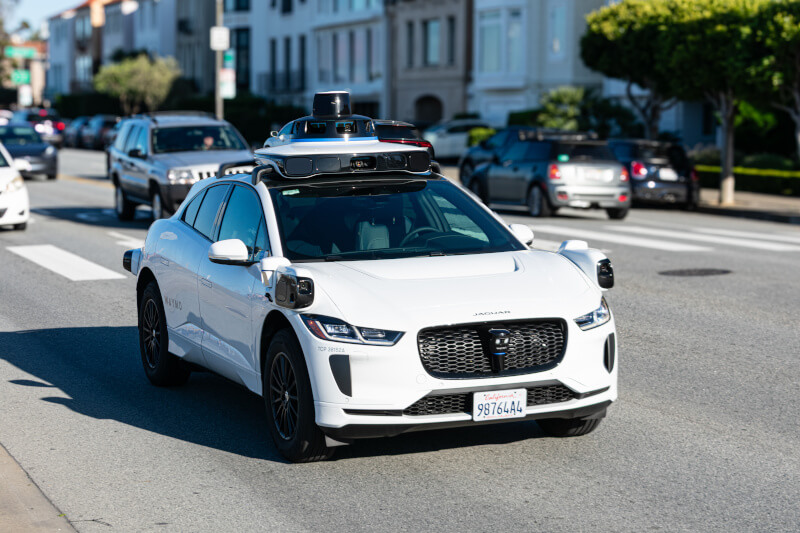 Driverless car on the street
