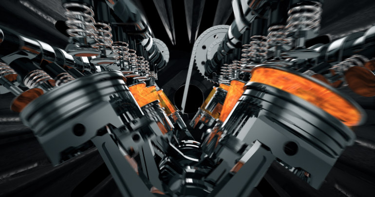 Inside of a combustion engine