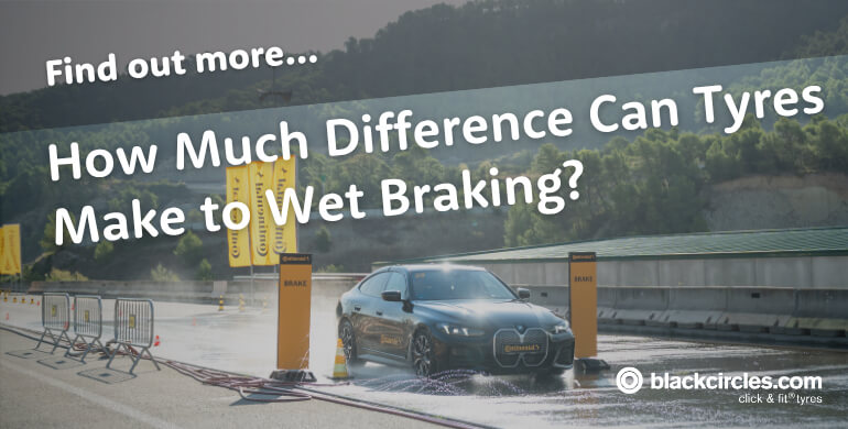 How much difference can tyres make to wet braking? A BMW braking on a wet test surface at Continental’s Born to Outperform event