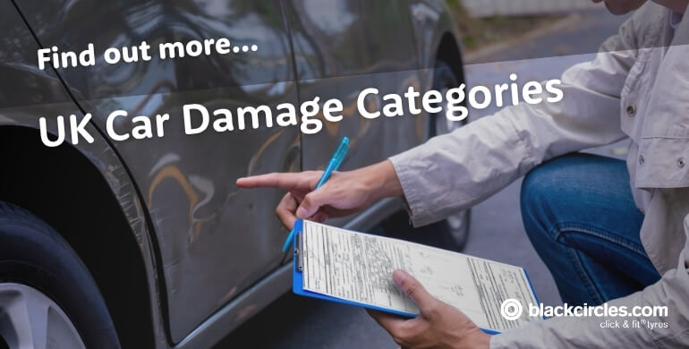 Damaged car being repaired