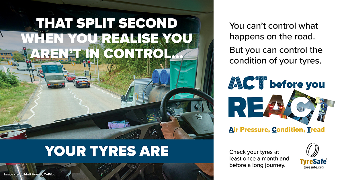 TyreSafe campaign: check your tyres at least once a month and before a long journey