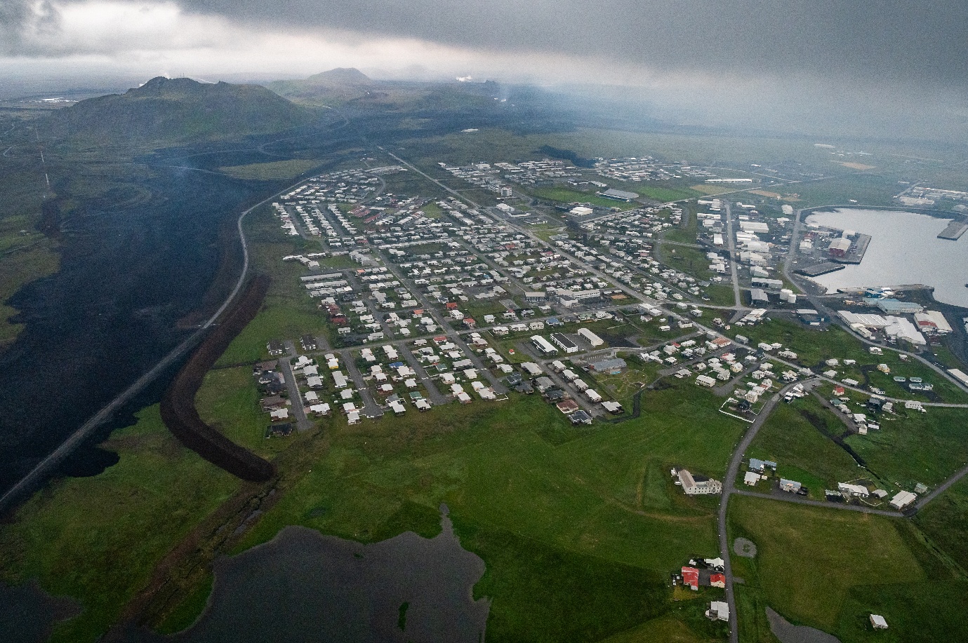 Volcanic landscape near Grindavík, Iceland