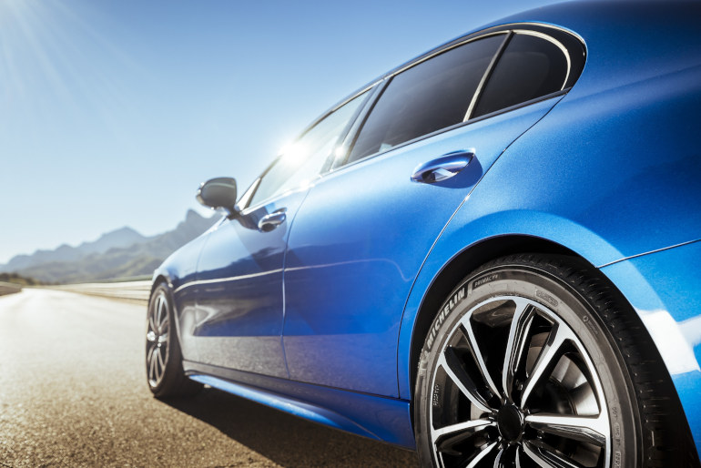 Car with Michelin tyre