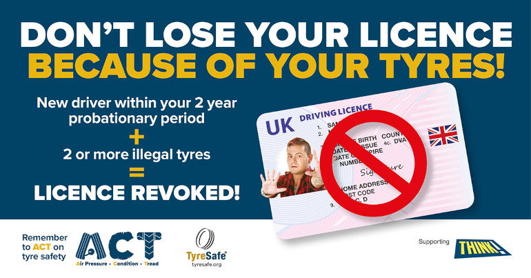 Tyre safe warning message