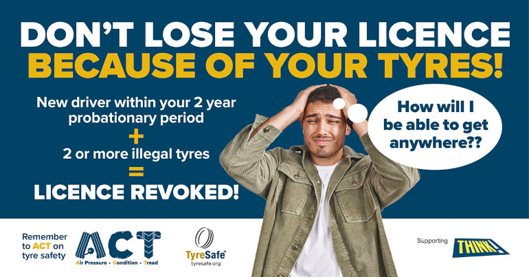 Don't lose your licence because of your tyres warning