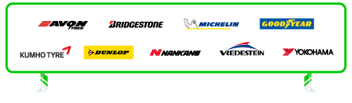 in partnership with Avon, Bridgestone, Michelin, Goodyear, Kumho, Dunlop, Nankang, Vredestein and Yokohama